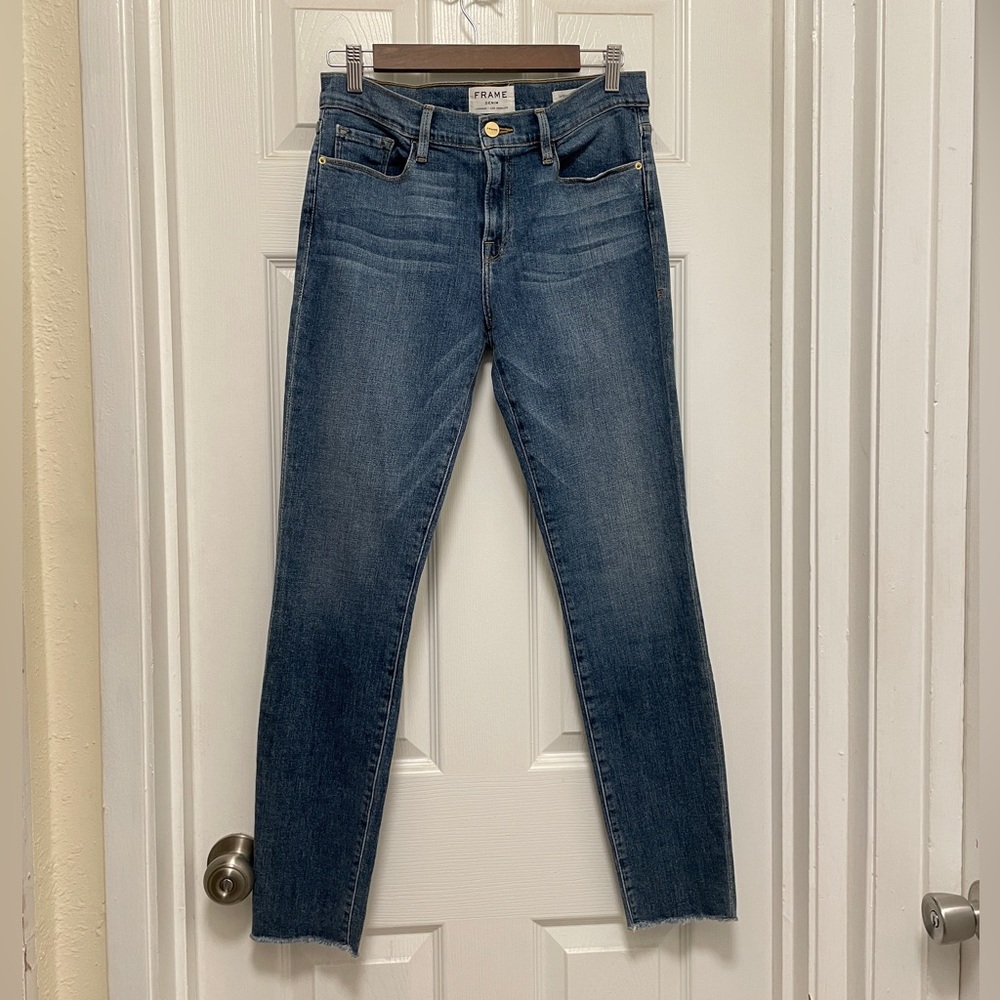 Frame Denim Women's Classic Blue Skinny Jeans